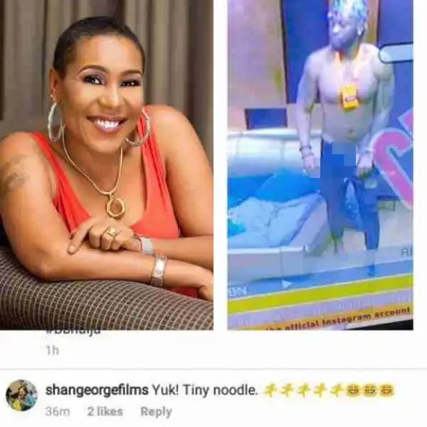 BBNaija: Star Actress, Shan George Calls Teddy A’s Joystick A 